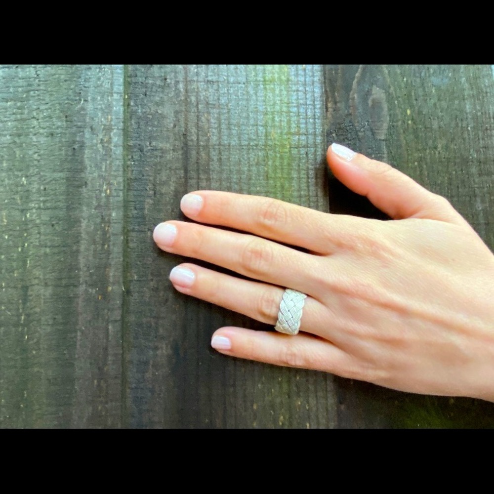 Authentic Silver Braided Ring - Picture 4 of 4